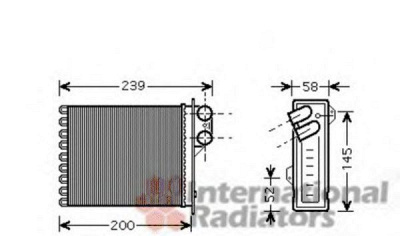 VAN WEZEL 43006398 -  Теплообменник, отопление салона